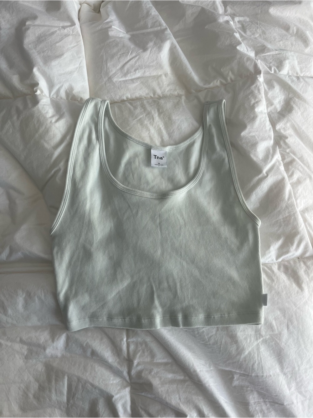 TNA Light Mint Green Crop Tank Top